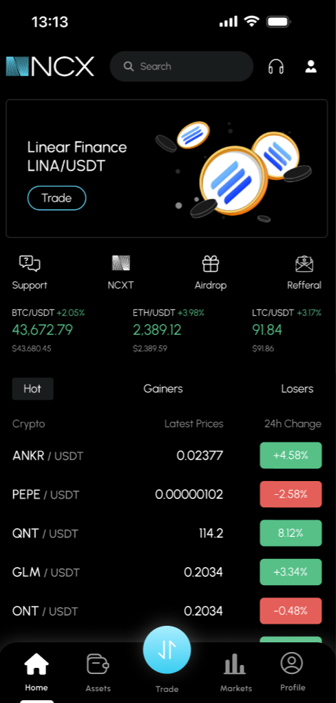 NCX Exchange Mobile Application