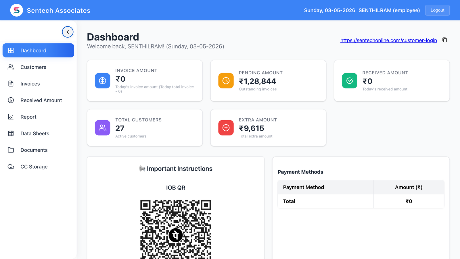 Sentech Associates – Invoice Management Platform